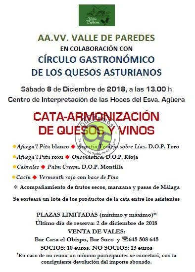 Cata-armonización de quesos y vinos en Agüera