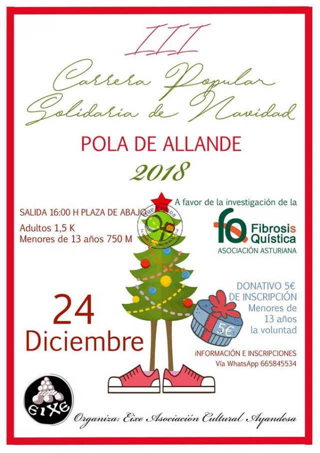 III Carrera Popular Solidaria de Navidad 2018 en Allande