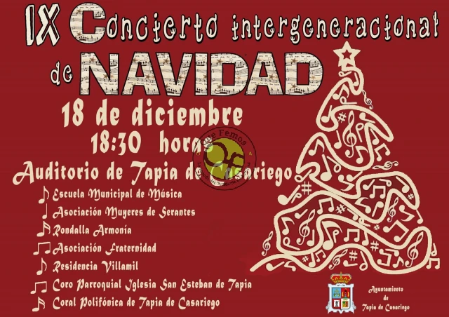 IX Concierto Intergeneracional de Navidad en Tapia 2018