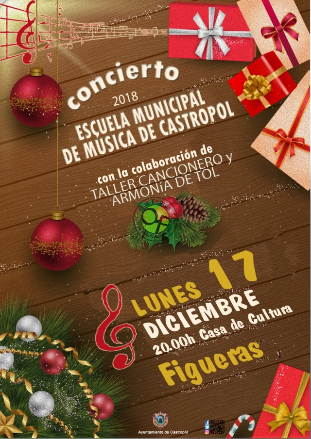 Concierto de Navidad 2018 de la Escuela de Música de Castropol