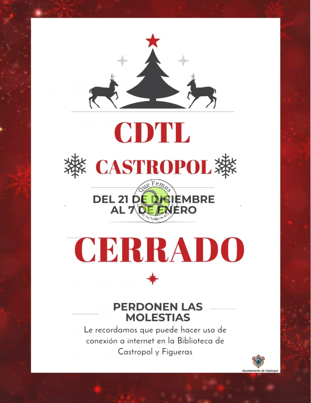 El CDTL de Castropol cierra en Navidad