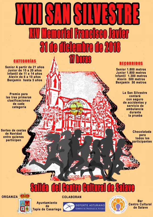 XVII San Silvestre y XIV Memorial Francisco Javier 2018 en Tapia de Casariego