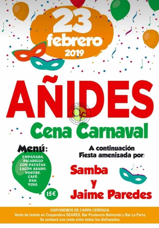 Cena de Carnaval en Añides