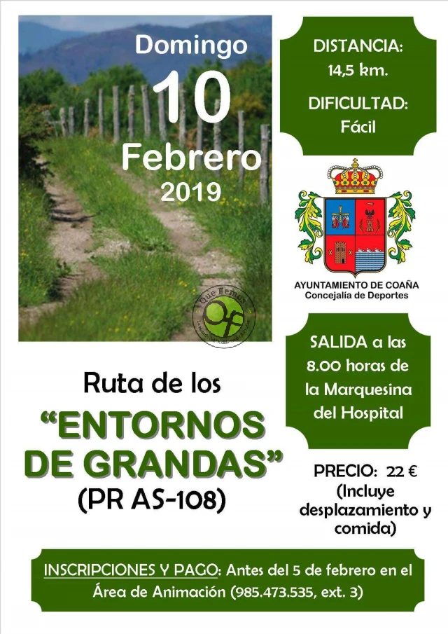 El Ayuntamiento de Coaña organiza una ruta por los 