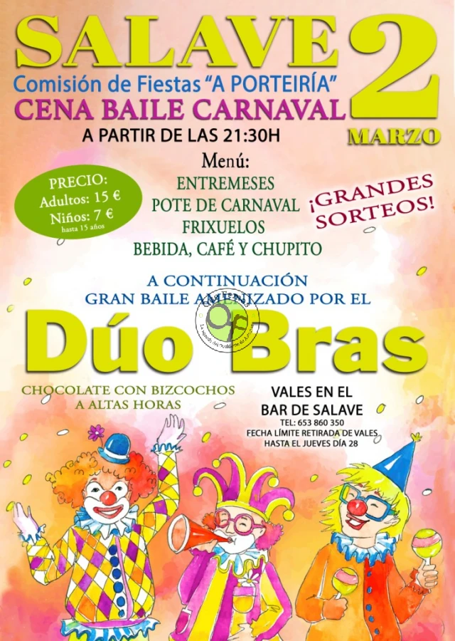 Cena-baile de Carnaval 2019 en Salave