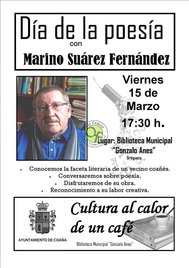 Cultura al calor de un café: encuentro con Marino Suárez y la poesía