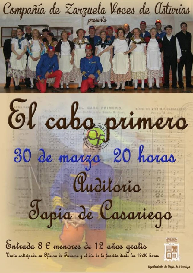 La Compañía de Zarzuela Voces de Asturias, visitará Tapia de Casariego