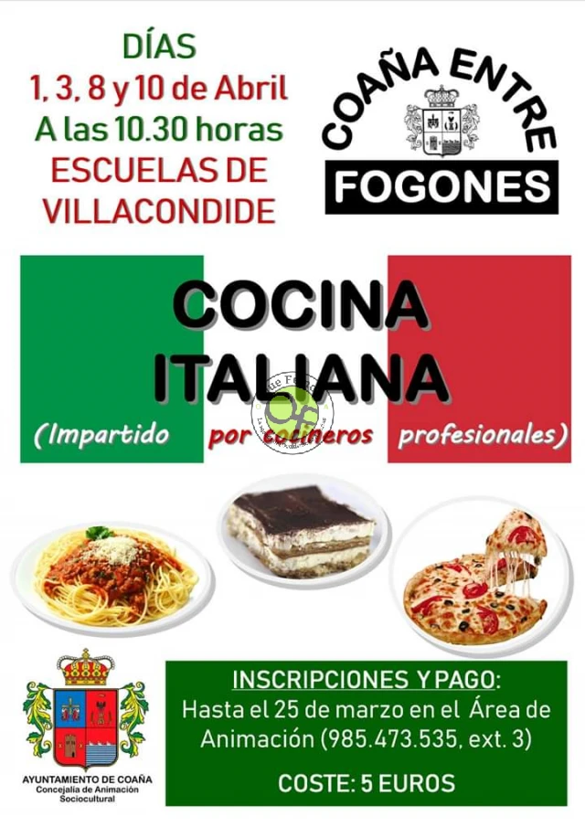 Coaña entre Fogones: Cocina italiana