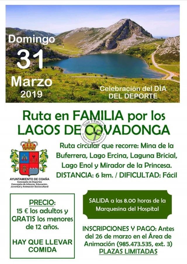 Coaña organiza una ruta en familia por los Lagos de Covadonga