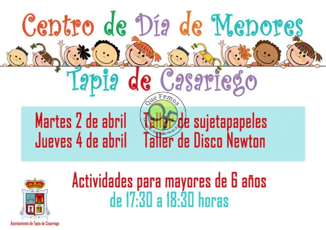 Centro de Día de Menores de Tapia: abril 2019