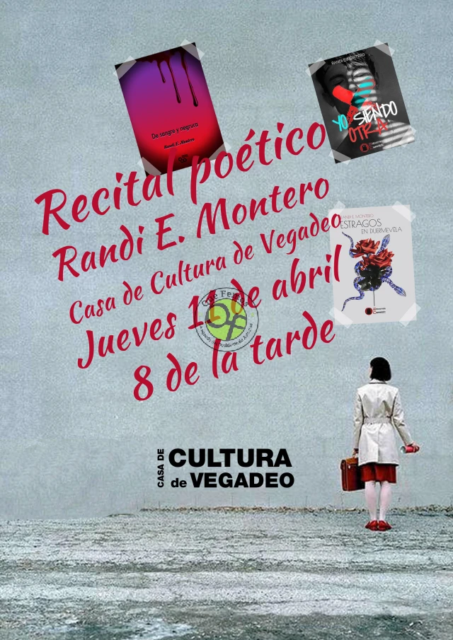 Randi Montero visita Vegadeo para ofrecer un recital poético en la Casa de Cultura