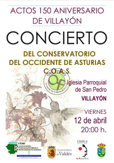 Villayón celebra su 150 aniversario con un concierto a cargo del Conservatorio del Occidente de Asturias