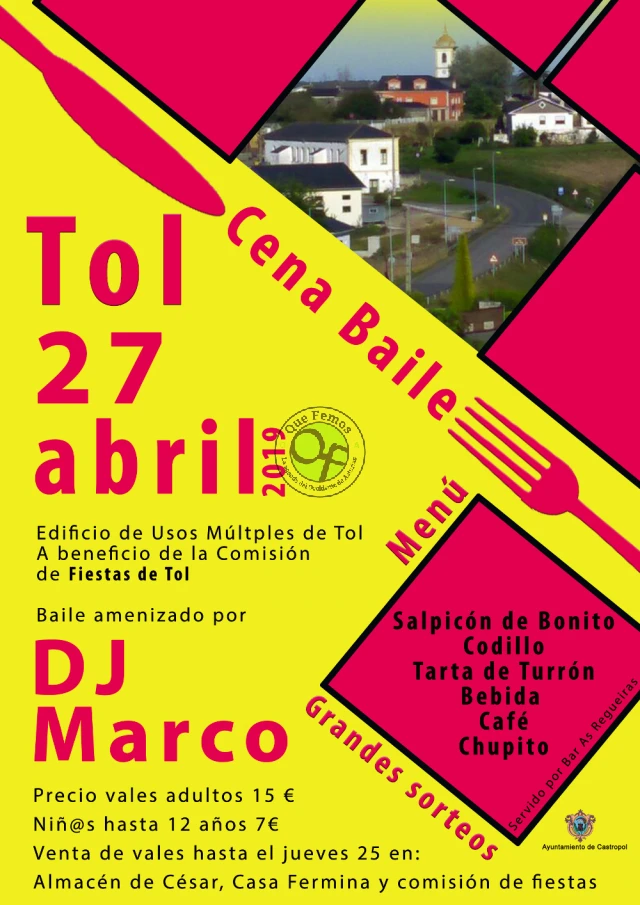 Cena-baile en Tol: abril 2019