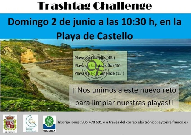 Trashtag Challenge 2019 en El Franco: el reto viral de la limpieza de playas