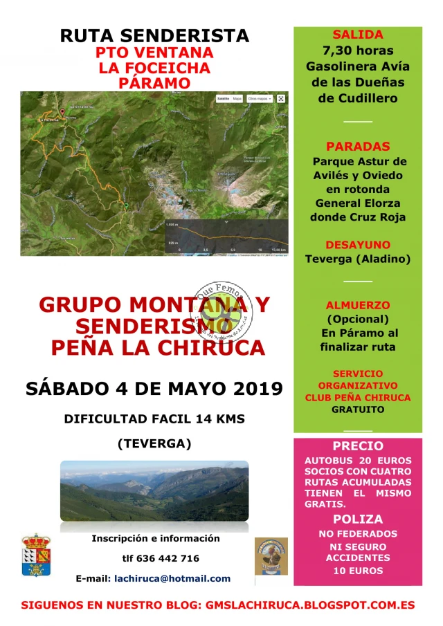 Grupo de Montaña La Chiruca: Puerto Ventana