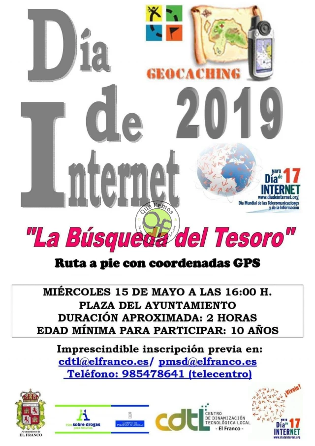 Jornada de geocaching en El Franco con motivo del Día de Internet 2019
