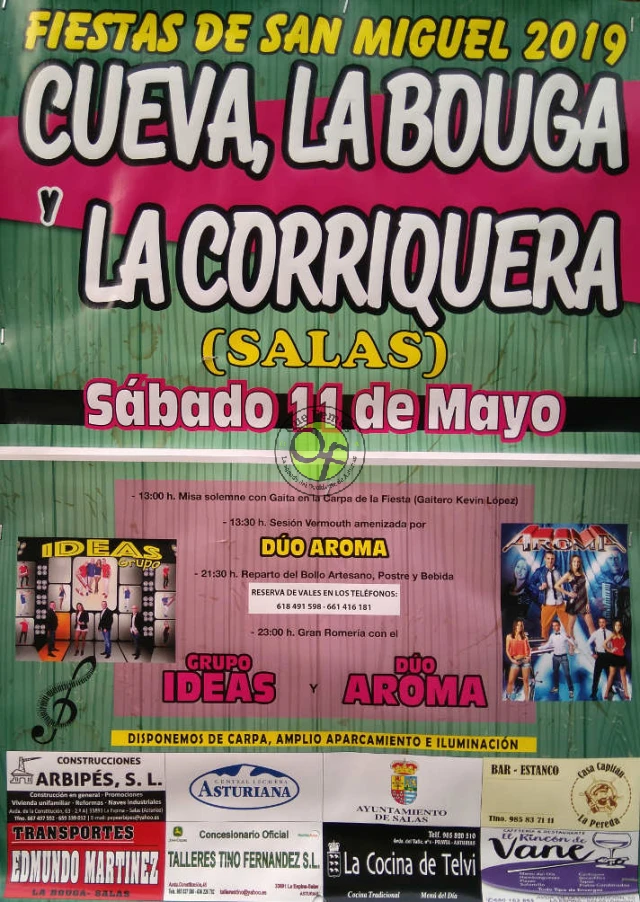 Fiestas de San Miguel 2019 en Cueva, La Bouga y La Corriquera