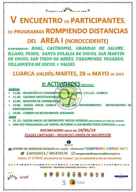 Luarca será la anfitriona del V Encuentro de Programas Rompiendo Distancias 2019