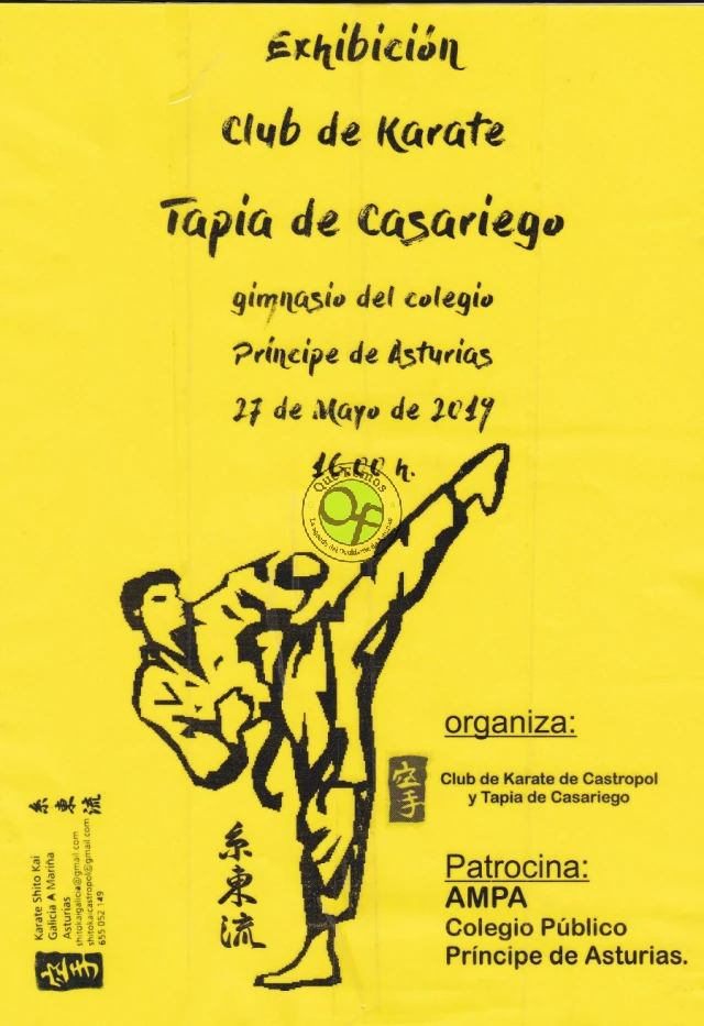 Exhibición de karate en Tapia