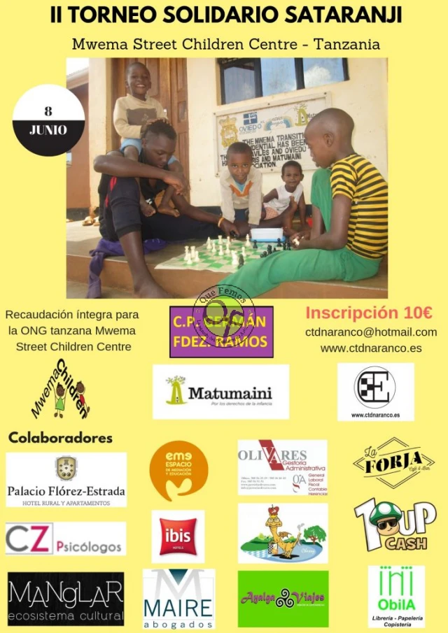 II Torneo de ajedrez solidario Sataranji 2019 en Oviedo