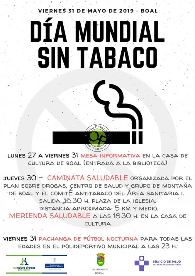 Actividades en Boal por el Día Mundial Sin Tabaco 2019