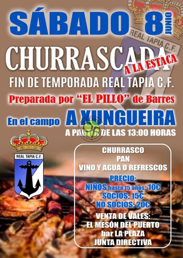 Churrascada Fin de Temporada Real Tapia C.F. en A Xunqueira