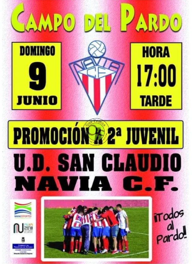 El U.D. San Claudio y el Navia C.F. jugarán la promoción a la 2ª Juvenil el próximo domingo
