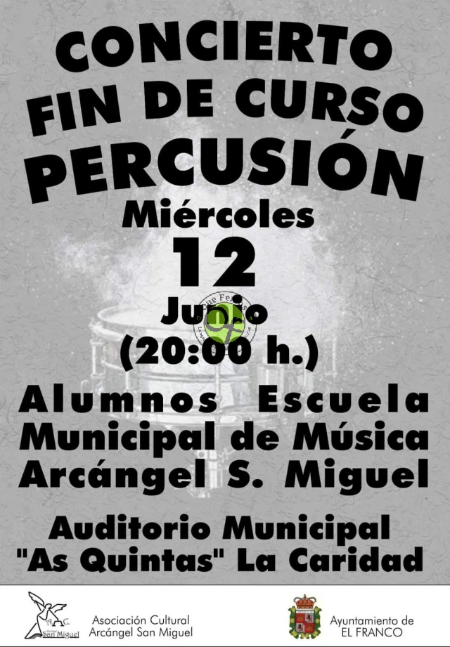 Concierto fin de curso percusión de la Escuela Arcángel San Miguel