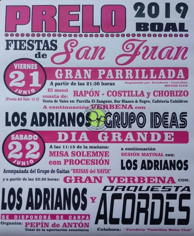 Fiestas de San Juan 2019 en Prelo