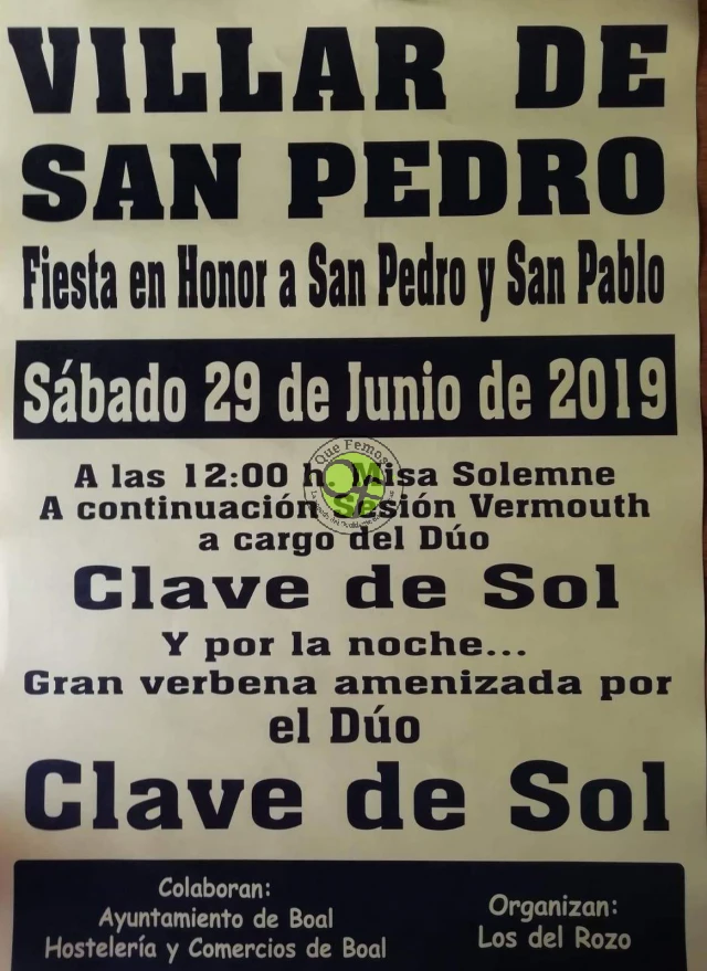Fiestas de San Pedro y San Pablo 2019 en Villar de San Pedro
