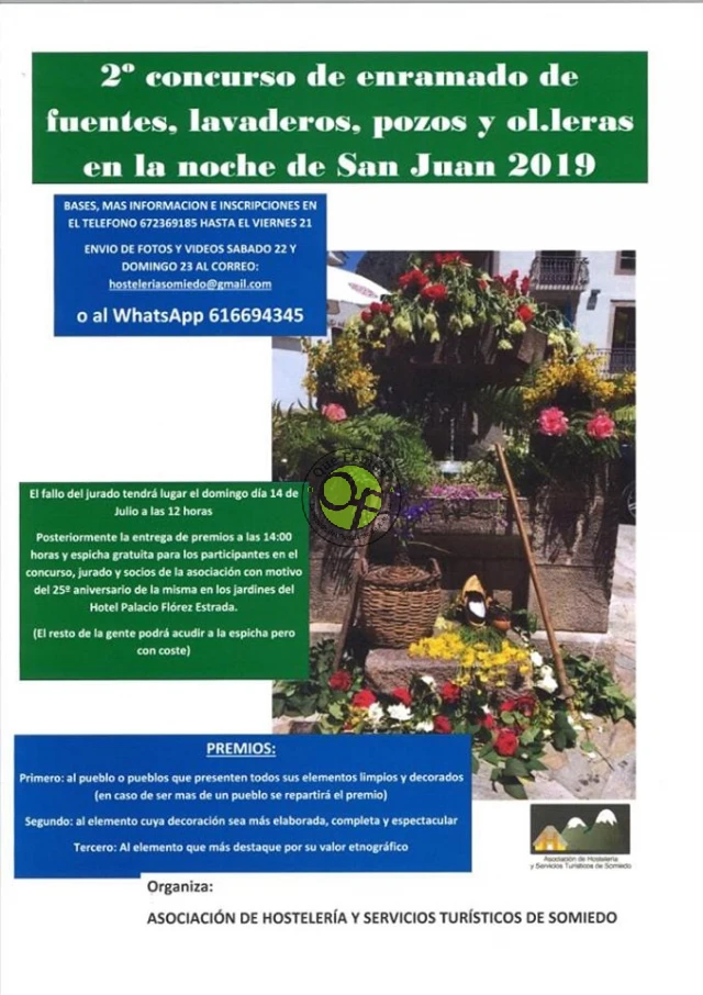 2º Concurso de enramado de fuentes, lavaderos, pozos y olleras en la noche de San Juan 2019
