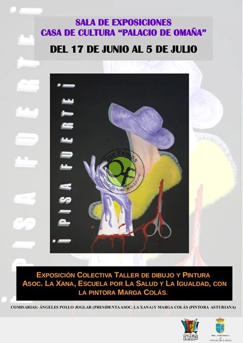 Exposición colectiva del taller de dibujo de la Asociación La Xana, Escuela por la Salud y la Igualdad