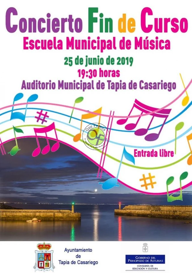 Concierto de fin de curso de la Escuela Municipal de Música de Tapia