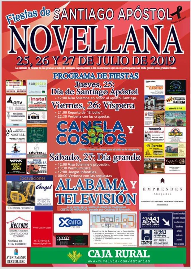 Fiestas de Santiago Apóstol 2019 en Novellana