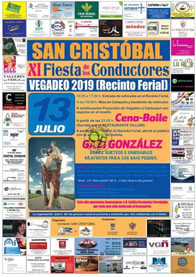 XI Fiesta de los Conductores San Cristóbal 2019 en Vegadeo