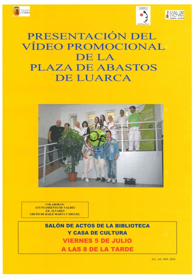Presentación del vídeo promocional de la plaza de abastos de Luarca