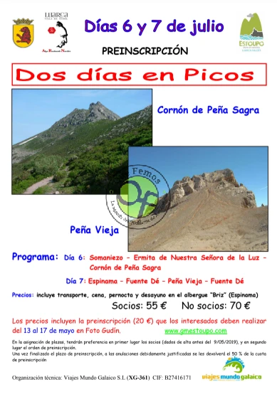 El Grupo de Montaña Estoupo para dos días en Picos de Europa