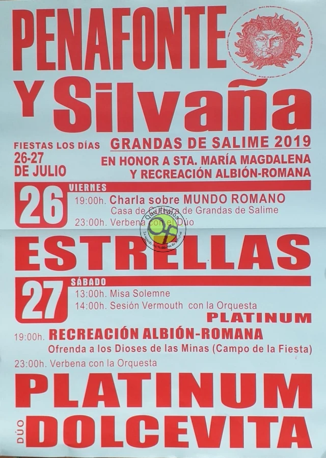 Fiestas de Santa María Magdalena 2019 en Penafonte y Silvaña y recreación Albión-Romana