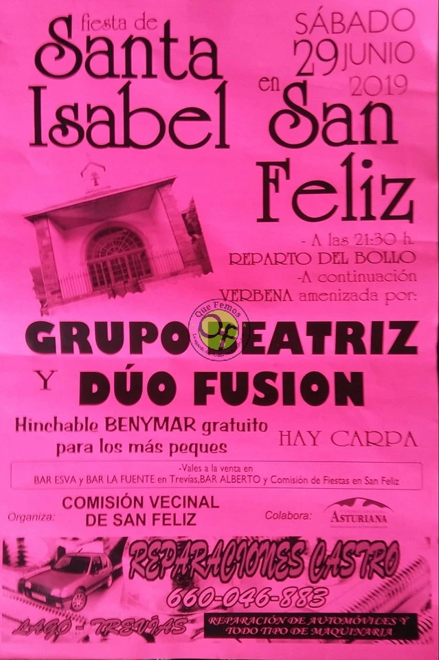 Fiesta de Santa Isabel 2019 en San Feliz