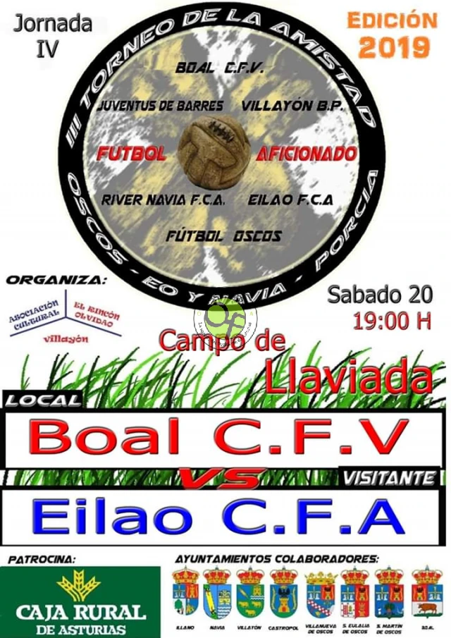Boal C.F.V. y Eilao C.F.A. se enfrentan en Llaviada este sábado