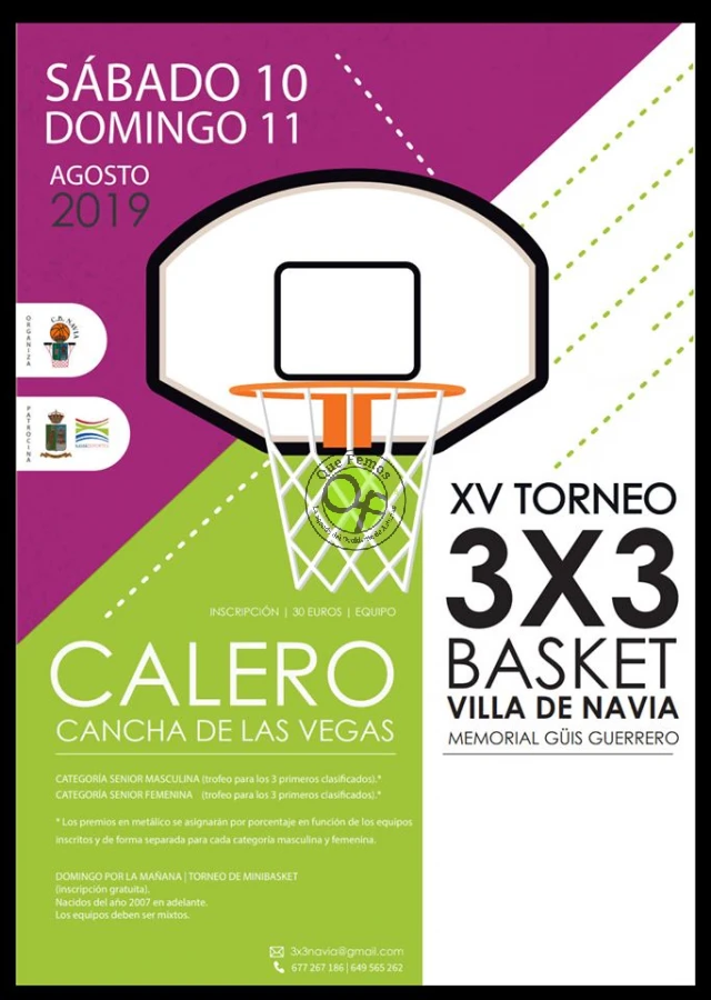 XV Torneo 3x3 Basket Villa de Navia-Memorial Güis Guerrero 2019