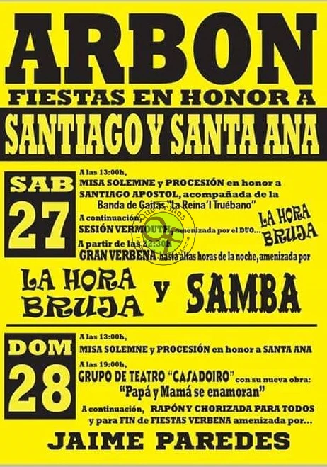 Fiestas de Santiago y Santa Ana 2019 en Arbón