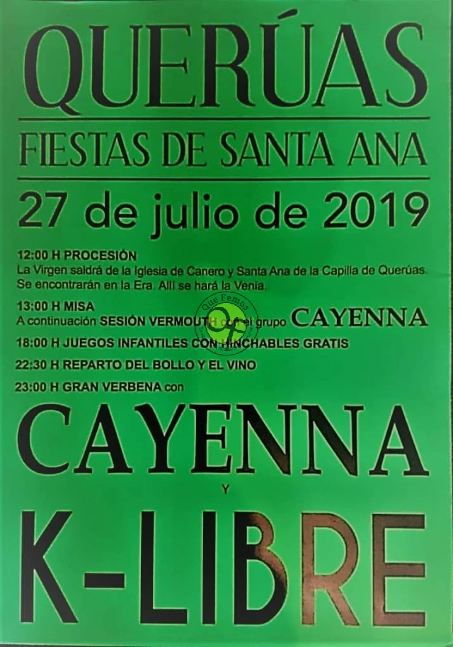 Fiestas de Santa Ana 2019 en Querúas