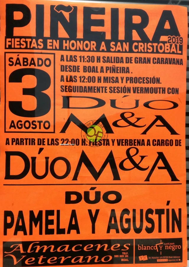Fiestas de San Cristóbal 2019 en Piñeira (Boal)