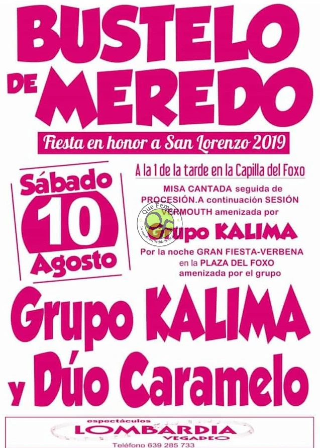 Fiesta de San Lorenzo 2019 en Bustelo de Meredo