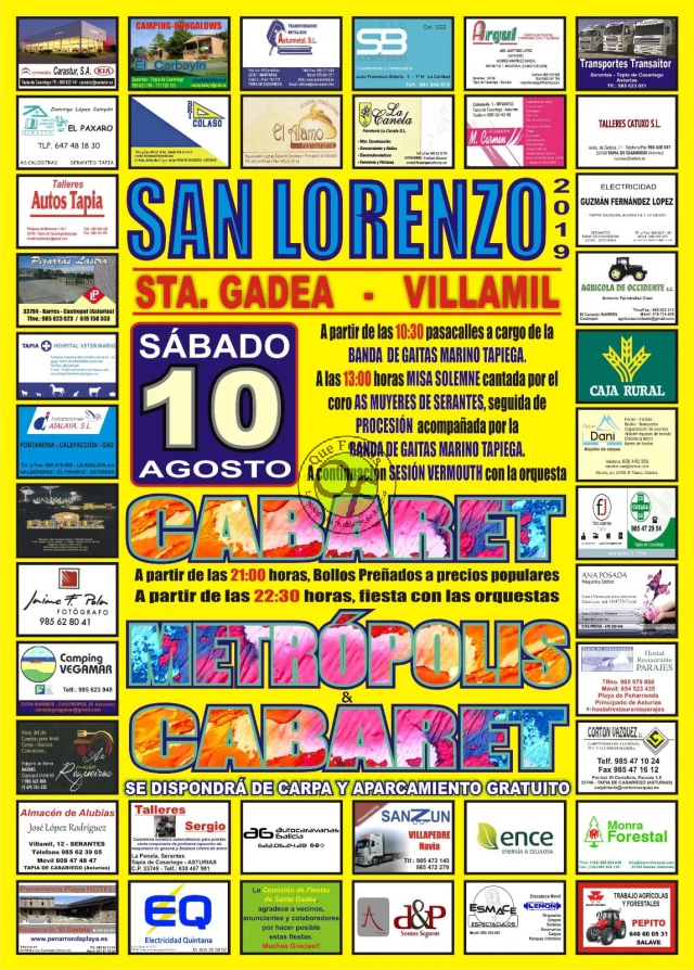 Fiestas de San Lorenzo 2019 en Santa Gadea y Villamil