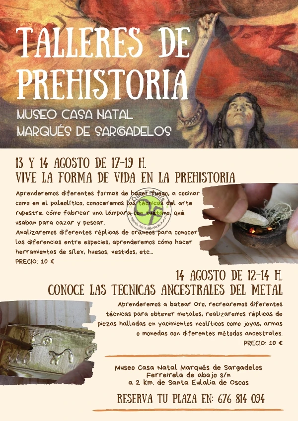 Talleres de prehistoria en los Oscos: Museo Casa Natal Márques de Sargadelos
