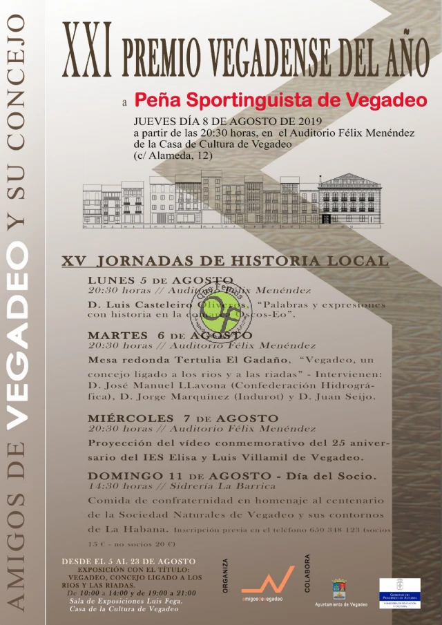 XV Jornadas de Historia Local de Vegadeo 2019 y más actividades