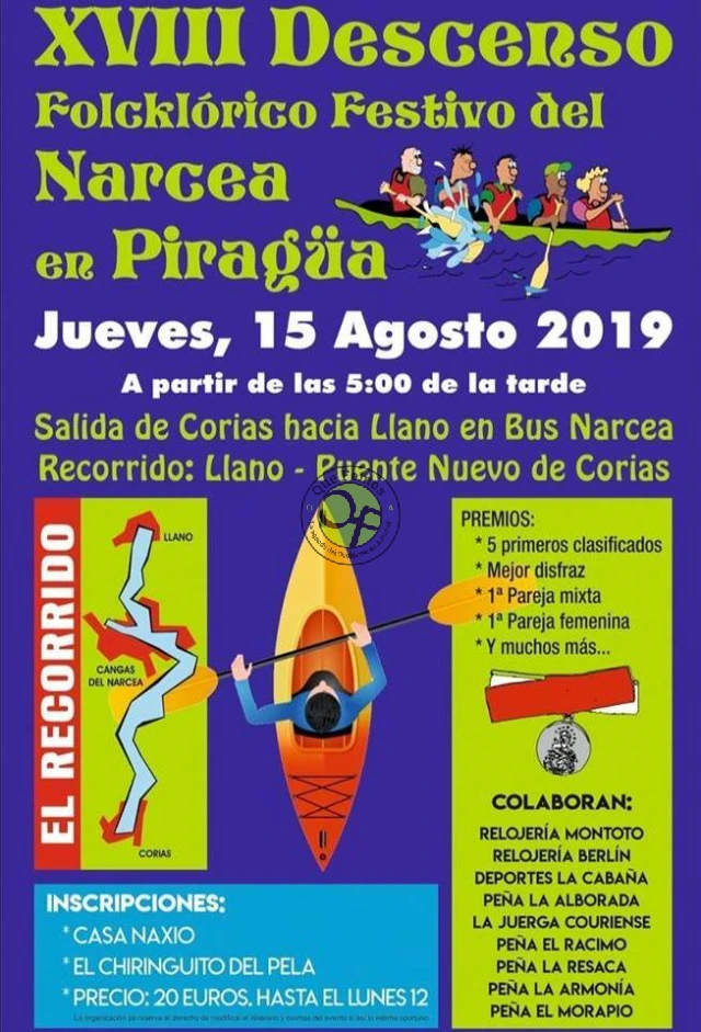 XVIII Descenso Folcklórico Festivo del Narcea en Piragüa 2019