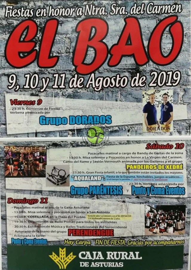 Fiestas de Nuestra Señora del Carmen 2019 en El Bao